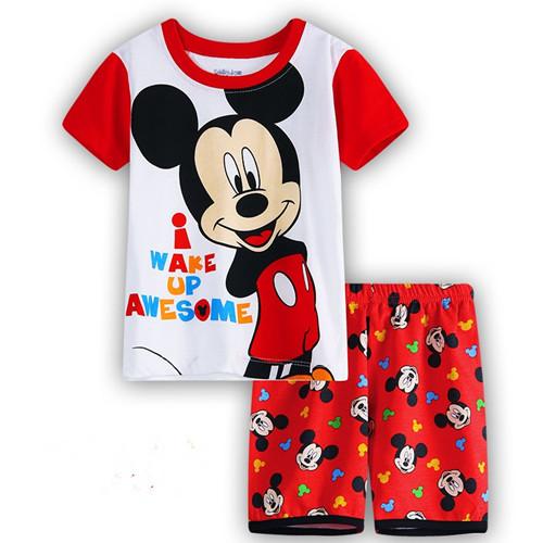 Children's Pajamas Summer Short-sleeved tshirt + shorts sports set Kids Pyjamas Boys Girls Pajamas Baby Sleepers Sleepwear 2-7T