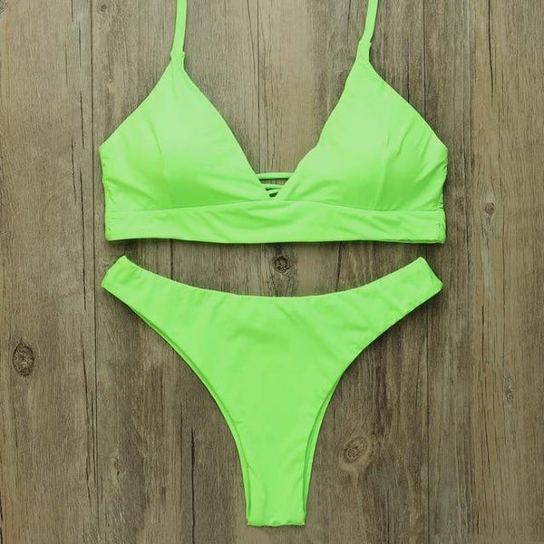 Sexy Bikinis Women 2019 Brazilian Swimsuit Solid Bathing Suit Strape Push Up Swimwear Female Mayo Beach Bathers