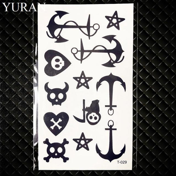 25 Style Black Infinite Temporary Tattoo Stickers Women Hands Fake Tattoo Endless Men Finger Waterproof Tatoos Small Paste