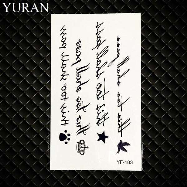 25 Style Black Infinite Temporary Tattoo Stickers Women Hands Fake Tattoo Endless Men Finger Waterproof Tatoos Small Paste