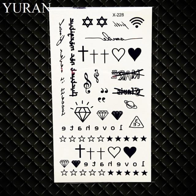 25 Style Black Infinite Temporary Tattoo Stickers Women Hands Fake Tattoo Endless Men Finger Waterproof Tatoos Small Paste