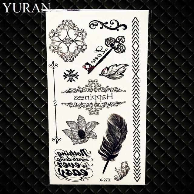 25 Style Black Infinite Temporary Tattoo Stickers Women Hands Fake Tattoo Endless Men Finger Waterproof Tatoos Small Paste