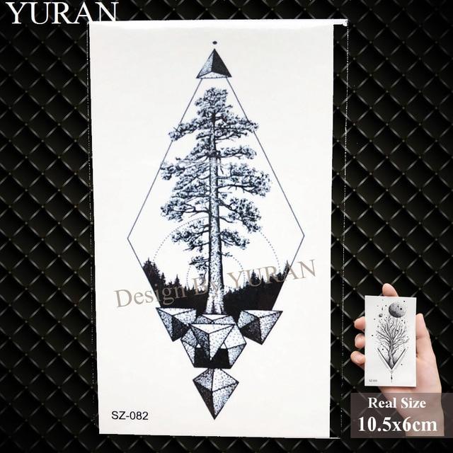 Watercolor Paper Plane Temporary Tattoo Stickers Women Body Art Arm Reed Branch Fake Tatoos Geometry Flower Lavender Tattoo Girl