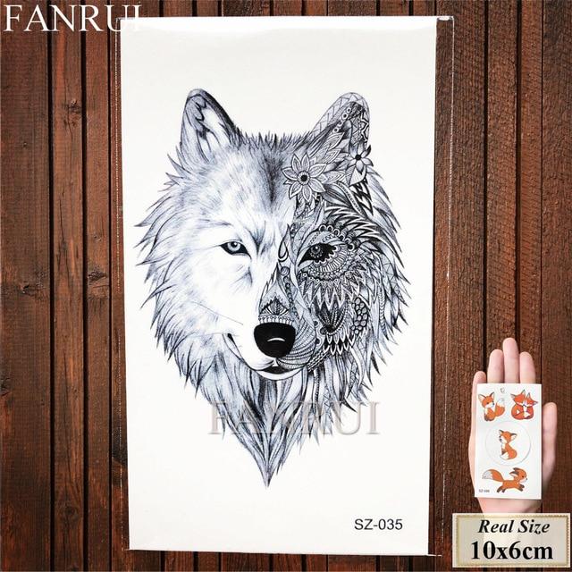 Tiger Face Design Women Tattoos Temporary Body Art Water Transfer Tatoos Fake Animals Men Ankle Sexy Arm Tattoo Makeup Tips