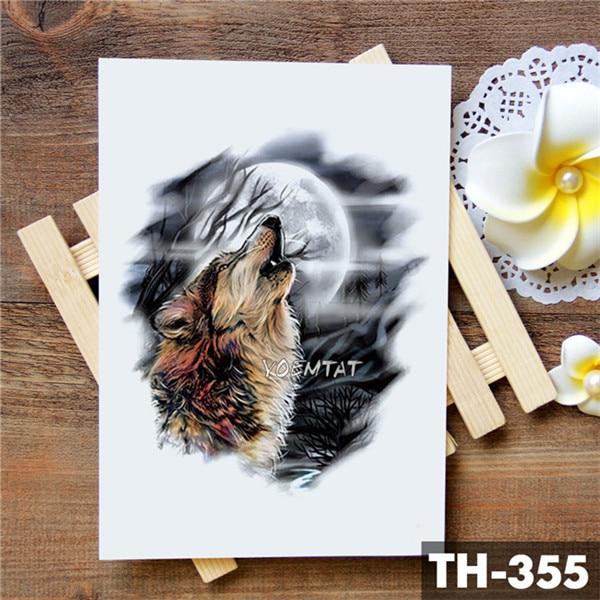 Tiger Skull Leopard dragon Waterproof Temporary Tattoo Sticker Wolf Animals Tattoos Body Art Arm Hand men Fake Tatoo