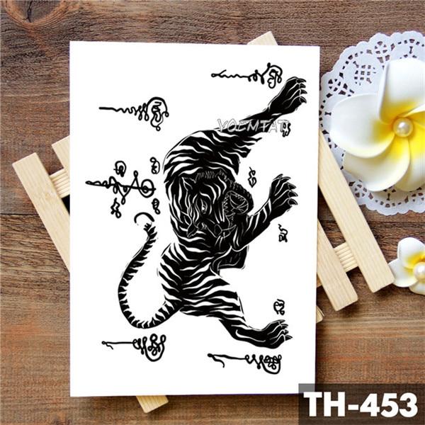 Tiger Skull Leopard dragon Waterproof Temporary Tattoo Sticker Wolf Animals Tattoos Body Art Arm Hand men Fake Tatoo