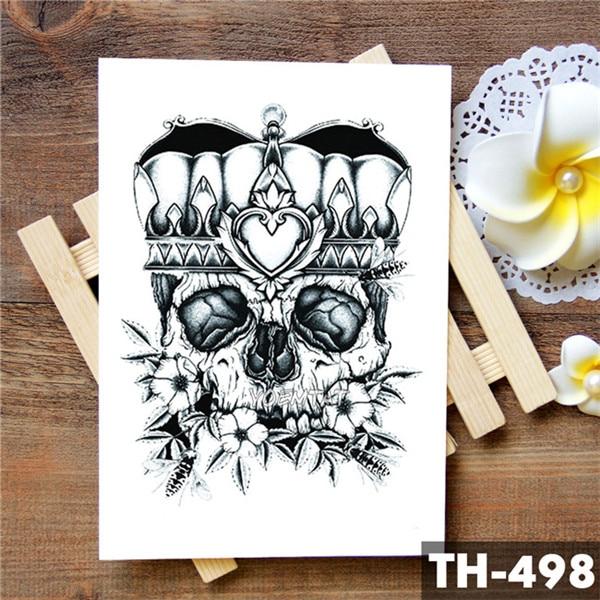 Tiger Skull Leopard dragon Waterproof Temporary Tattoo Sticker Wolf Animals Tattoos Body Art Arm Hand men Fake Tatoo