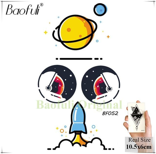Baofuli Waterproof Temporary Tattoo Geometry Wolf Owl Sticker God Totem Black Tattoos Fake Tatoo Men Arm Body Art Animal