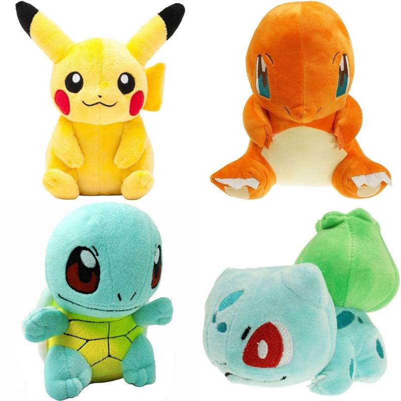 Pikachu Jigglypuff Charmander Squirtle Plush toys Soft stuffed cute Grab machine Doll For Children birthday new Year gift
