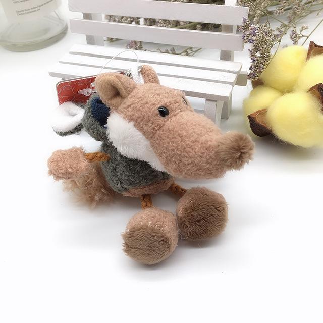 1PC 10cm NICI Jungle Brother Plush Keychains Toys Stuffed Tiger Elephant Plush Animals Phone Key Chain Bag Couple Pendant Doll