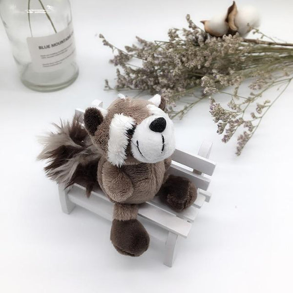 1PC 10cm NICI Jungle Brother Plush Keychains Toys Stuffed Tiger Elephant Plush Animals Phone Key Chain Bag Couple Pendant Doll
