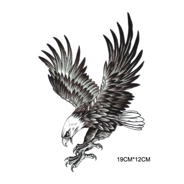 2P Flower Fake Tattoos StickerWaterproof Eagle Temporary Tattoos 3D 8.24