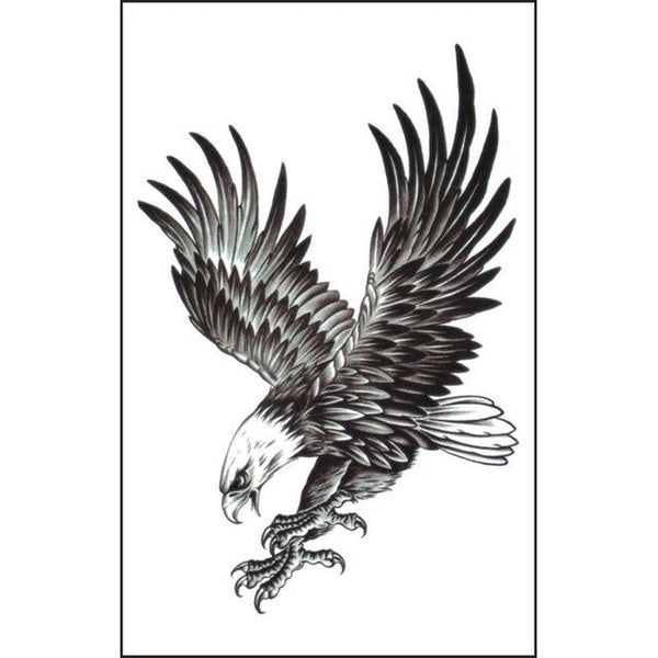 2P Flower Fake Tattoos StickerWaterproof Eagle Temporary Tattoos 3D 8.24