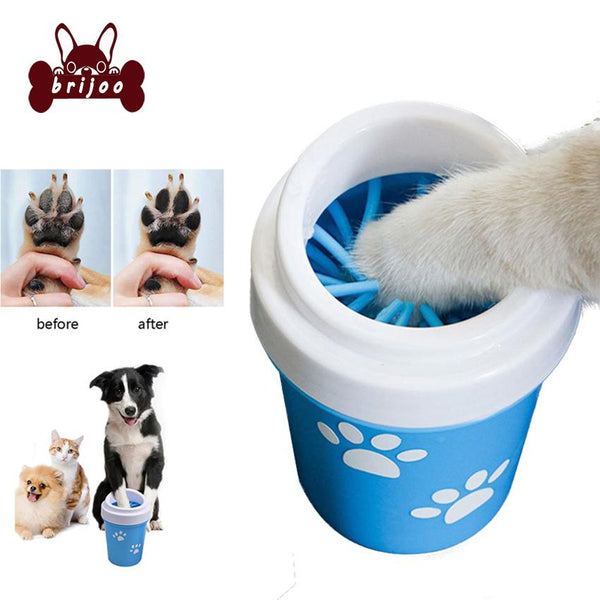 Dirty Paw Washer for Small Large Dogs Pet Feet Washer Portable Pet Dog Dirty Paw Cleaning Cup Muddy Dog Cat Grooming Brushes