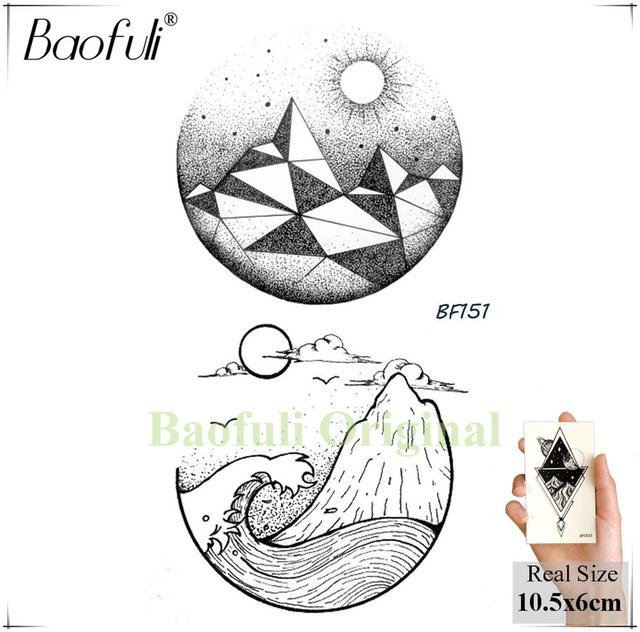 Women Sexy Henna Flower Temporary Tattoo Stickers Black Waterproof Fake Jewelry Tatoos Buddhist Lotus Tree Body Art Tattoo Lace