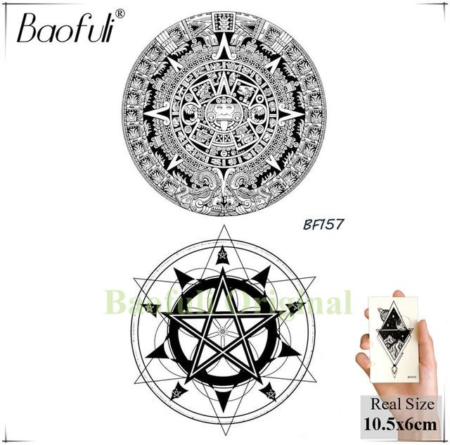 Women Sexy Henna Flower Temporary Tattoo Stickers Black Waterproof Fake Jewelry Tatoos Buddhist Lotus Tree Body Art Tattoo Lace