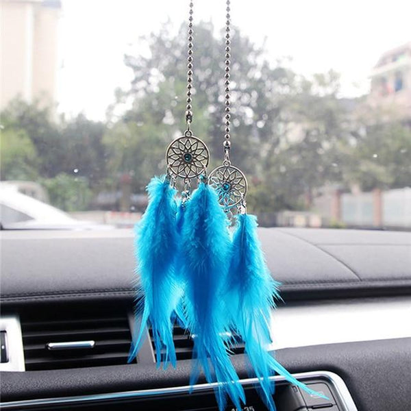 Mini Dream Catcher Car Pendant Wind Chimes Feather Decoration Home Decor & Wall Hanging Adornment Handmade Dreamcatcher Gifts