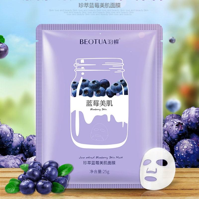 1pcs Facial Mask Skin Care Blueberry/ Avocado /Strawberry Moisturizing Facial Tender Mask Anti Wrinkle Whitening Nourishing Mask