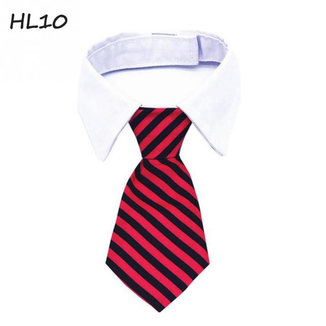 1 pcs Fashion Dog Cat Striped Bow Tie Collar Pet Adjustable Neck Tie For Party Wedding