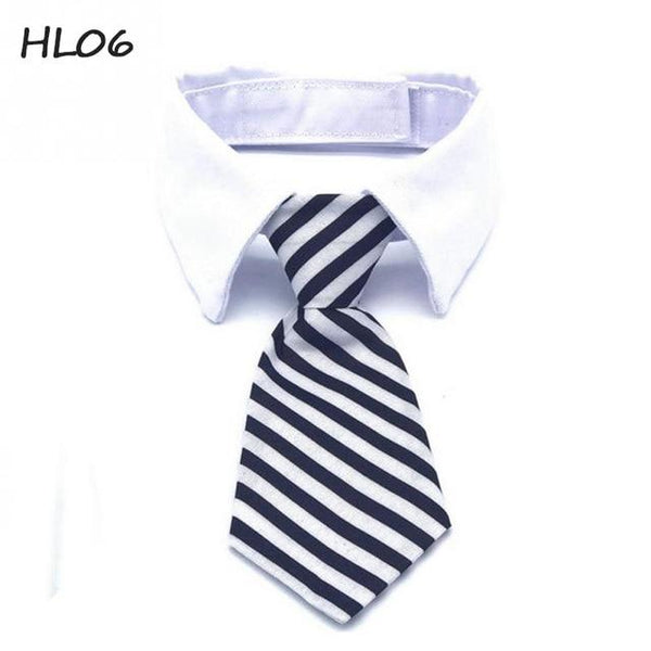 1 pcs Fashion Dog Cat Striped Bow Tie Collar Pet Adjustable Neck Tie For Party Wedding