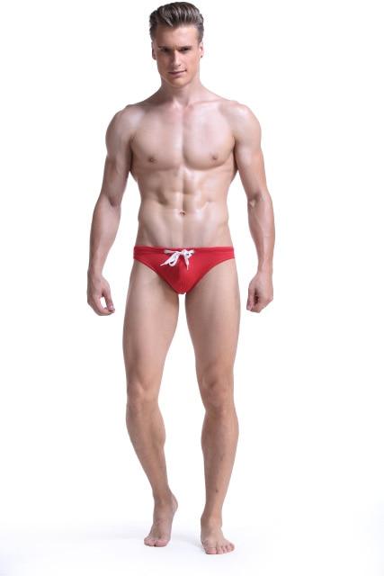Men Swimsuit Briefs 2019 Hot Sale Mens Swim Shorts Swimming Trunks Surf Boardshorts Beach Swimwear Solid Soft Summer Bating