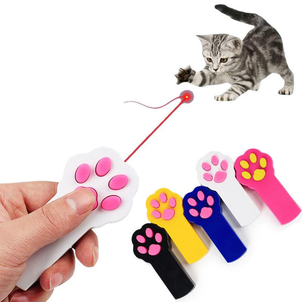 Funny Paw Shaped Electric Cat Laser Pointer Toys Kittens Cat Play Interactive Automatic LED Light Pen Exercise Pet Products