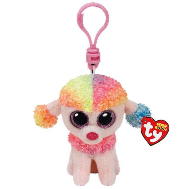 Ty Beanie Boos Big Eyes Plush Dog Keychain Doll Unicorn Penguin Leopard Owl Monkey Clip Toys 4" 10cm