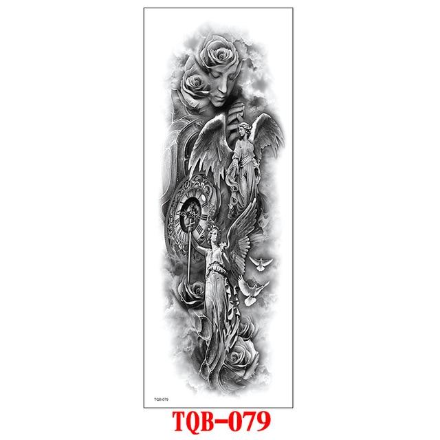 FULL SLEEVE ARM TEMPORARY TATTOO, ORIENTAL DRAGON, LOTUS FLOWERS, MENS, WOMENS