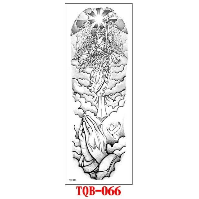 FULL SLEEVE ARM TEMPORARY TATTOO, ORIENTAL DRAGON, LOTUS FLOWERS, MENS, WOMENS