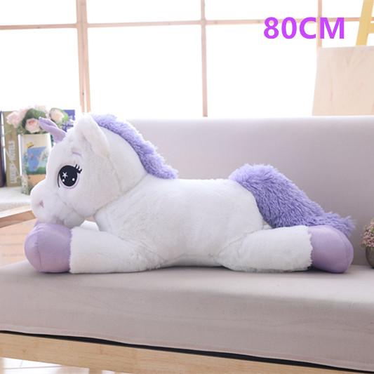 Giant 80/60cm Unicorn Plush Toy Soft Stuffed Popular Cartoon Unicorn Dolls Animal Horse Toy High Quality Toys for Children Girls