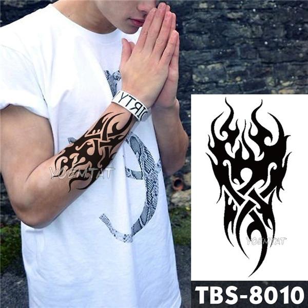 Waterproof Temporary Tattoo men's fire tatoo eagle lotus Mandala eye flame totem 12*19cm Water Transfer Fake tatto for man