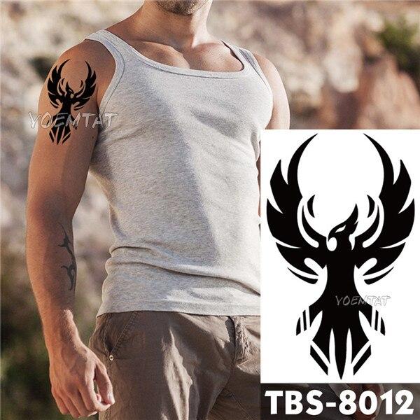 Waterproof Temporary Tattoo men's fire tatoo eagle lotus Mandala eye flame totem 12*19cm Water Transfer Fake tatto for man