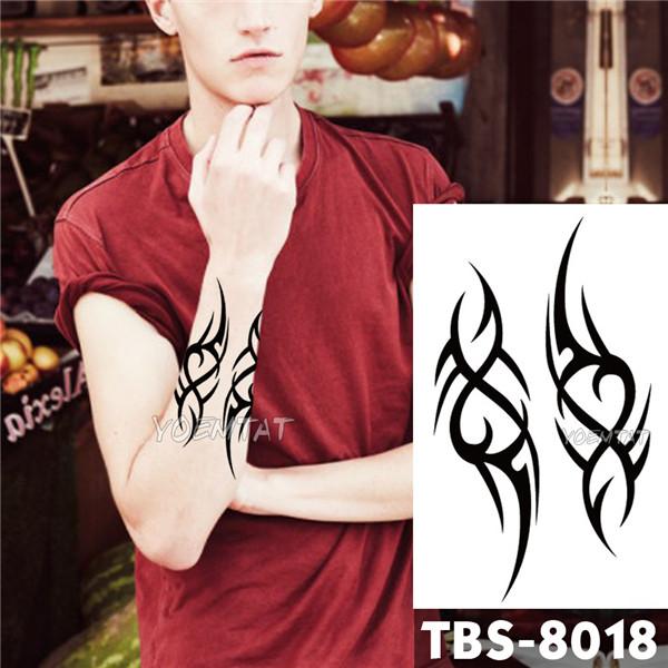 Waterproof Temporary Tattoo men's fire tatoo eagle lotus Mandala eye flame totem 12*19cm Water Transfer Fake tatto for man