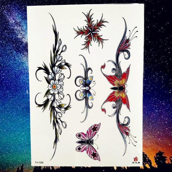 Peace Gigeon DreamCatcher Henna Mandala Flower Bird Totem Temporary Tattoo Sticker Feather Waterproof Tattoo Body Art Fake Tatoo