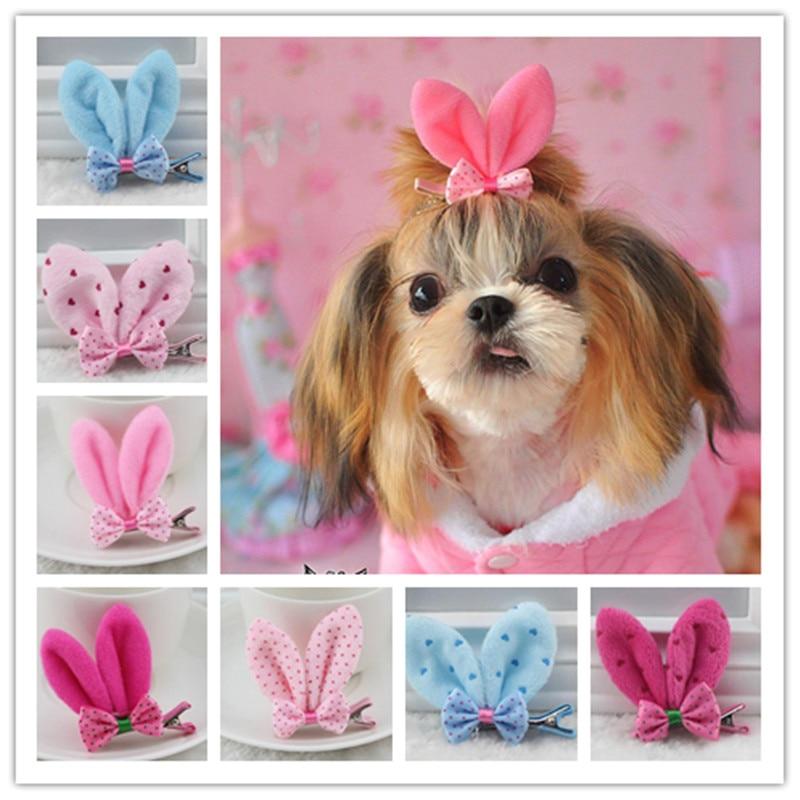Pet Grooming Accessories Bunny style Dogs Headwear Hairpin Yorkshire flower Hair Clip Cute selling cute props