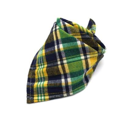 Reversible Dog Bandana Cotton linen Plaid Pet Bandana Scarf Bow ties Collar Square Triangular bondage for dog cat Accessories