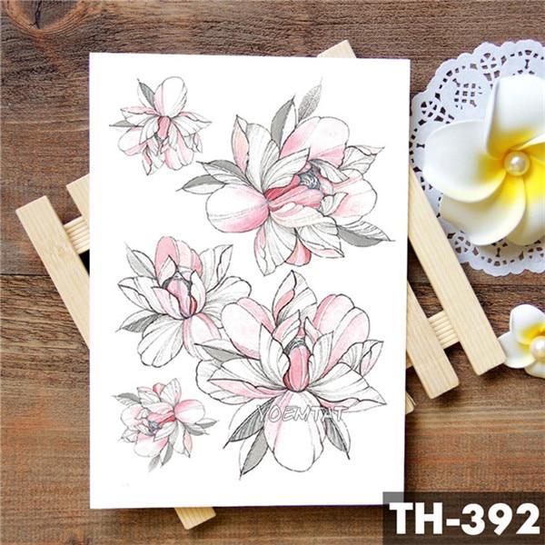 Dream catcher Moon Lotus Flower Temporary Tattoo Sticker Peony Snake Owl Fox Flash Tattoos Small Body Art Waterproof Tatoo