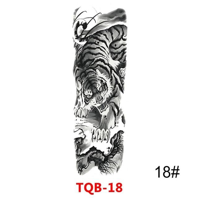 Sexy Skull Women Body Art Flash Waterproof Tattoo Stickers 48*17CM Big Temporary Tattoo Full Arm Sleeve Tatto Men Girl #288345
