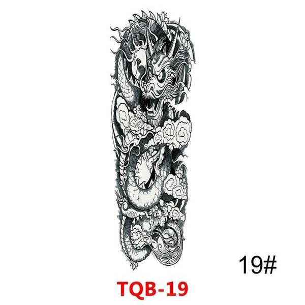 Sexy Skull Women Body Art Flash Waterproof Tattoo Stickers 48*17CM Big Temporary Tattoo Full Arm Sleeve Tatto Men Girl #288345
