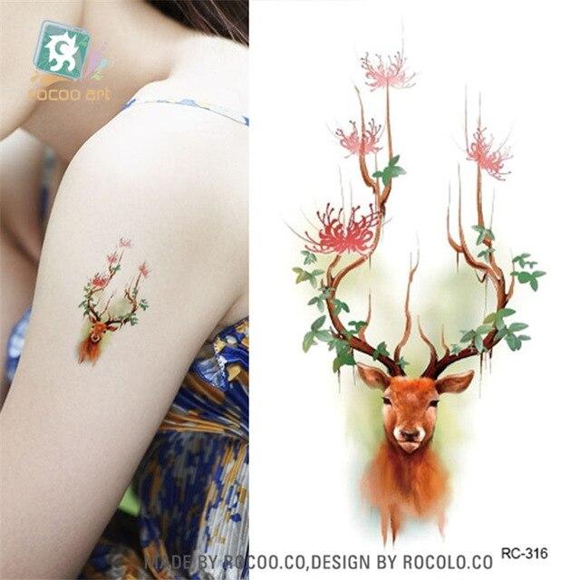 Body Art waterproof temporary tattoos paper for women and Children 3d lovely Fox design small arm tattoo sticker RC-392
