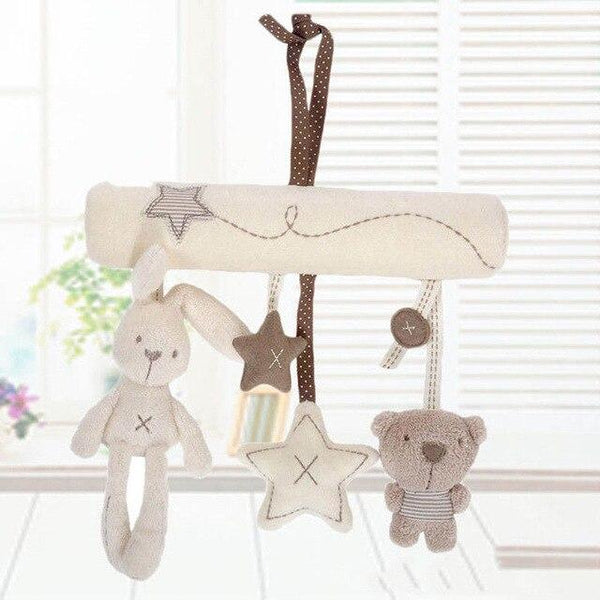 2018 Cute Plush Activity Crib Stroller Baby Soft Toys Hanging Rabbit Star Shape Toy For Kids