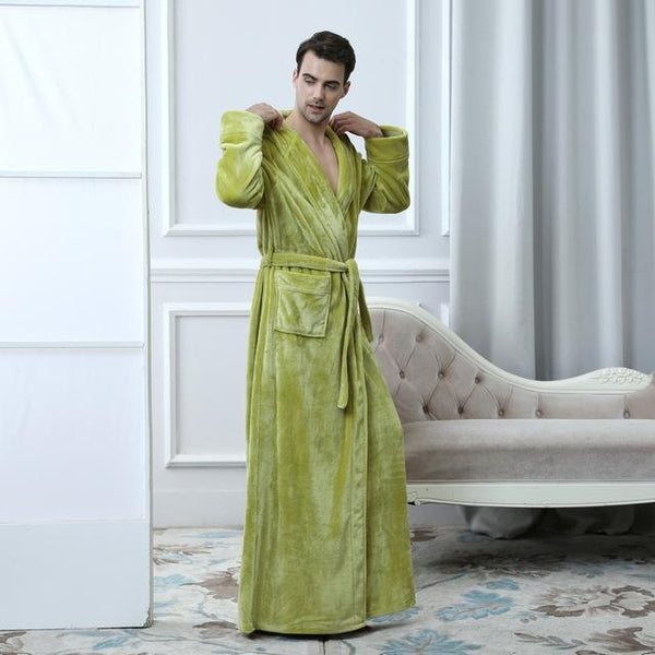 2019 Thermal Hooded Flannel Bathrobe Women Men Extra Long Thick Warm Winter Bath Robe Bridesmaid Robes Dressing Gown