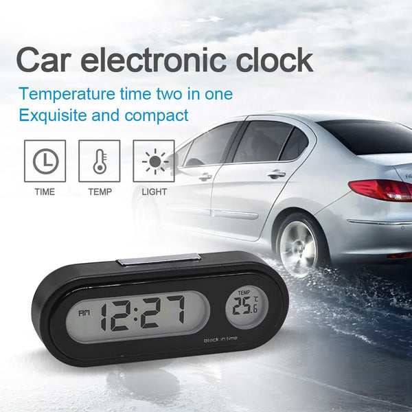 LOEN Auto Digital Clock Automobile Watch Automotive Car Thermometer Hygrometer Decoration Ornament Mini Clock In Car-Styling