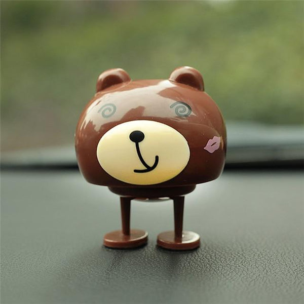 Cute Decoration Nodding Bear Car Ornaments Automobiles Dashboard Swinging Shaking Head Cat Doll Dancing Toys Accessories Gifts