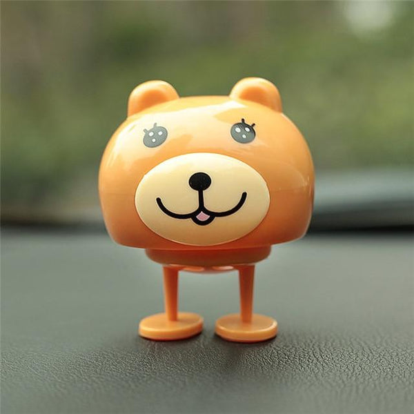 Cute Decoration Nodding Bear Car Ornaments Automobiles Dashboard Swinging Shaking Head Cat Doll Dancing Toys Accessories Gifts