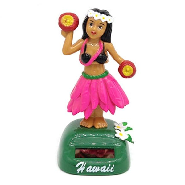 Car Decoration Dancing Doll Car Accessories Solar Power Toy Shaking Head Hawaii Swinging Animated Girl Car Ornament Car-styling