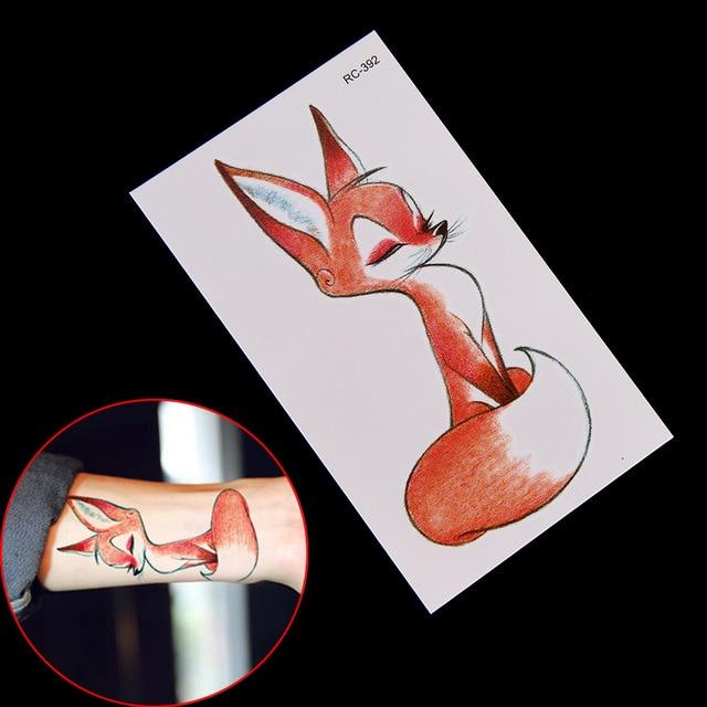 Waterproof Fox Sexy Harajuku Temporary Tattoo Body Art Fake Flash Tattoo Stickers