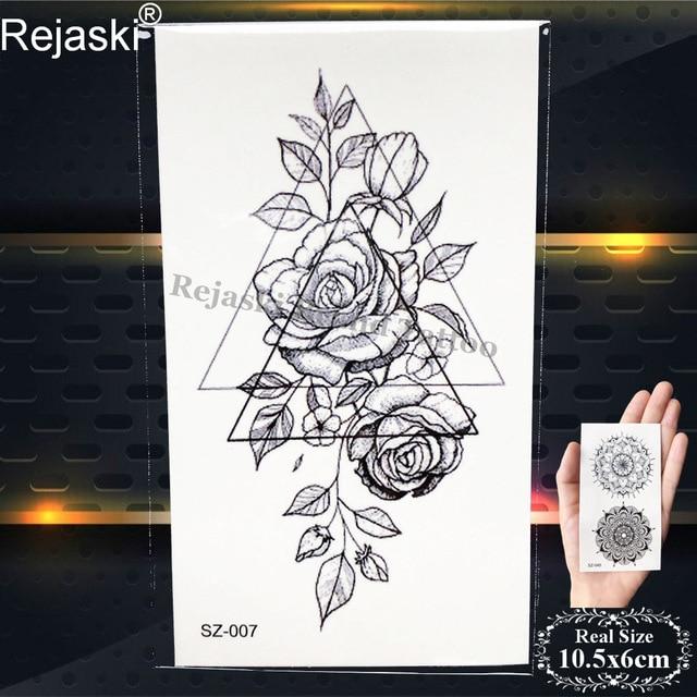Rejaski Creative Black Tattoo Sticker Women Body Art Planets Temporary Tattoo Men Moon Waterproof Tatoos Long Lasting Kids Tatoo