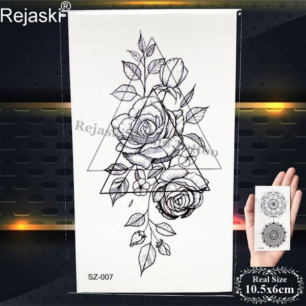 Rejaski Creative Black Tattoo Sticker Women Body Art Planets Temporary Tattoo Men Moon Waterproof Tatoos Long Lasting Kids Tatoo
