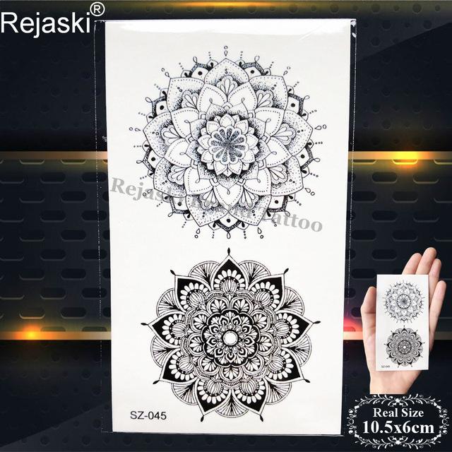 Rejaski Creative Black Tattoo Sticker Women Body Art Planets Temporary Tattoo Men Moon Waterproof Tatoos Long Lasting Kids Tatoo